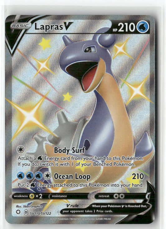 Lapras V SV110/SV122 – Shining Fates: Shiny Vault Pokémon Card NM