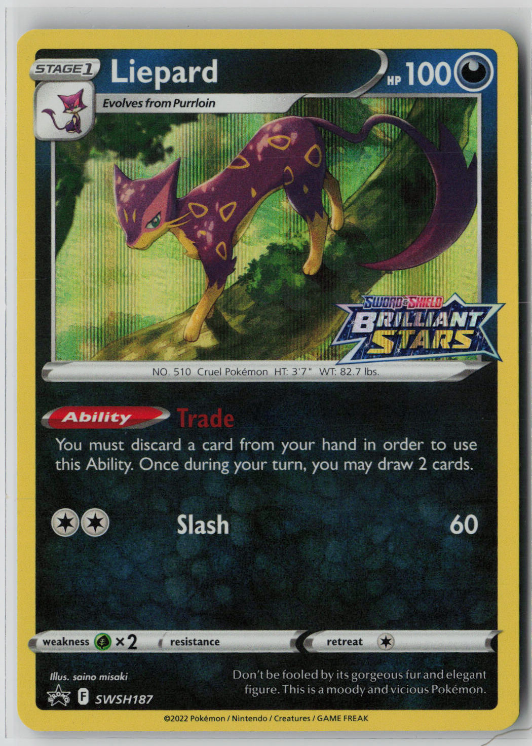 Liepard - SWSH187 – Sword & Shield Promo Cards Pokémon Card NM