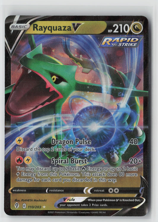 Rayquaza V 110/203 – SWSH07: Evolving Skies Pokémon Card NM