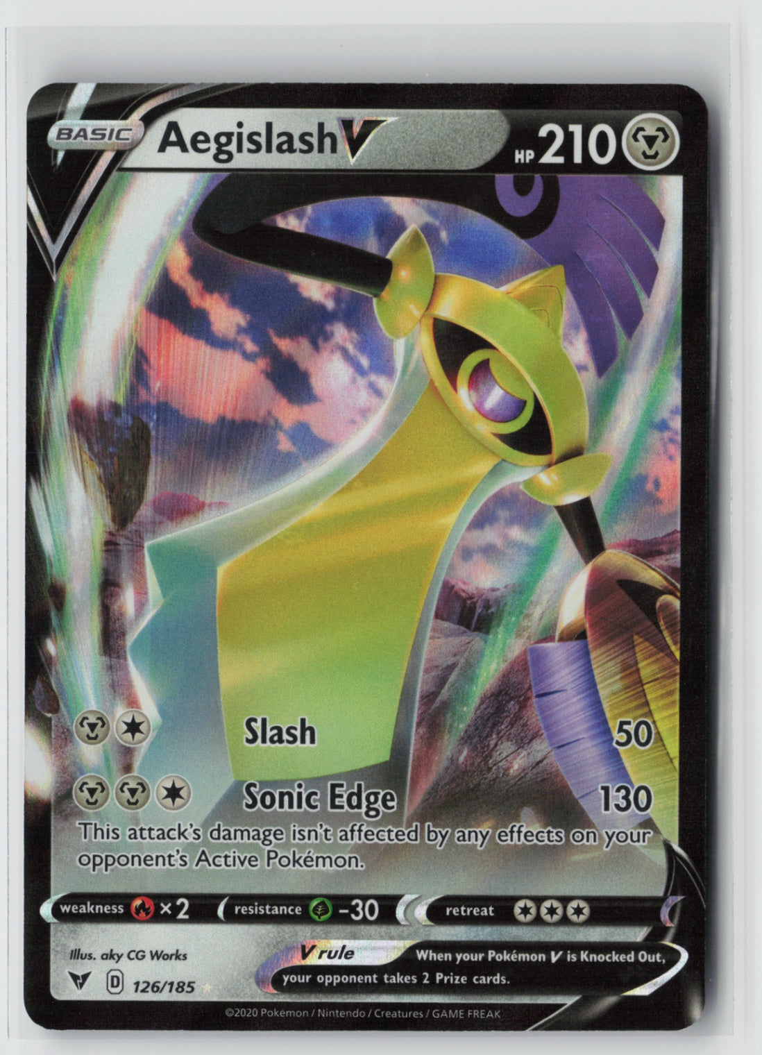 Aegislash V 126/185 – SWSH04: Vivid Voltage Pokémon Card NM