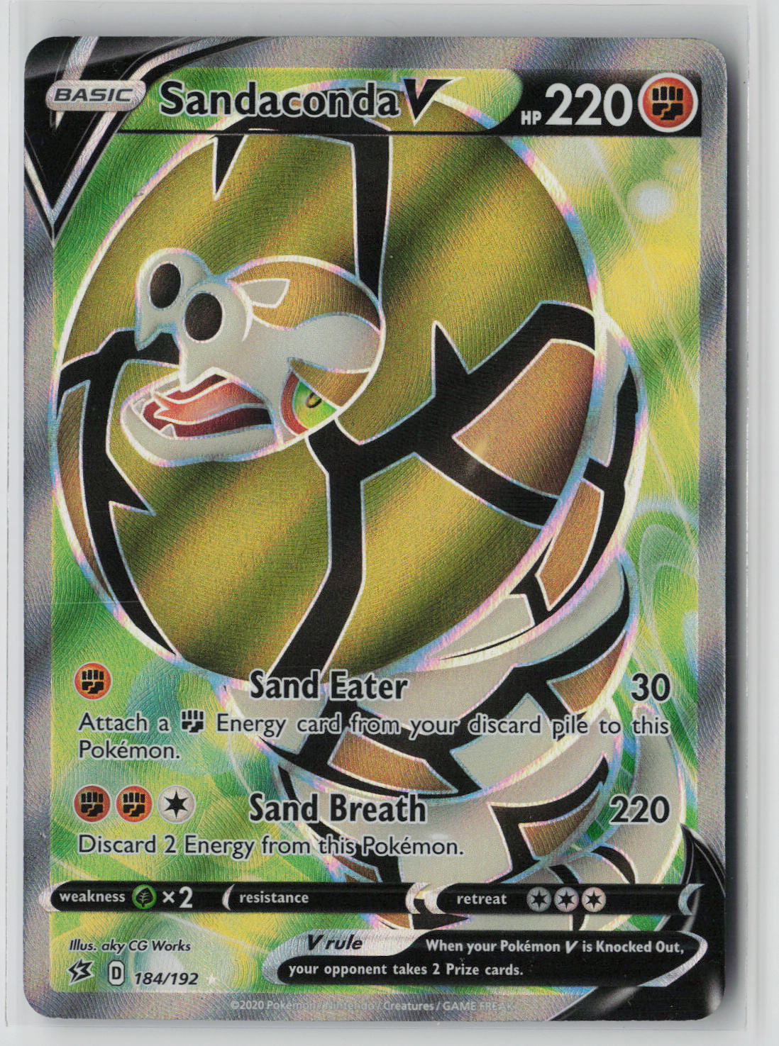 Sandaconda V 184/192 – Rebel Clash Pokémon Card NM
