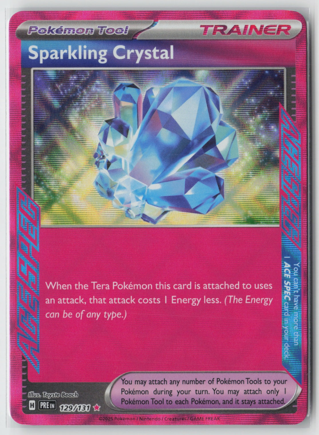 Sparkling Crystal 129/131 – SV: Prismatic Evolutions Pokémon Card NM