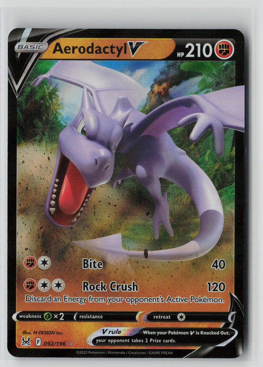 Aerodactyl V 092/196 – Lost Origin Pokémon Card NM