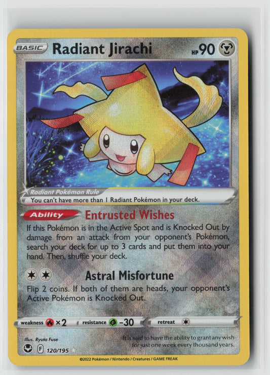Radiant Jirachi 120/195 – SWSH12: Silver Tempest Pokémon Card NM