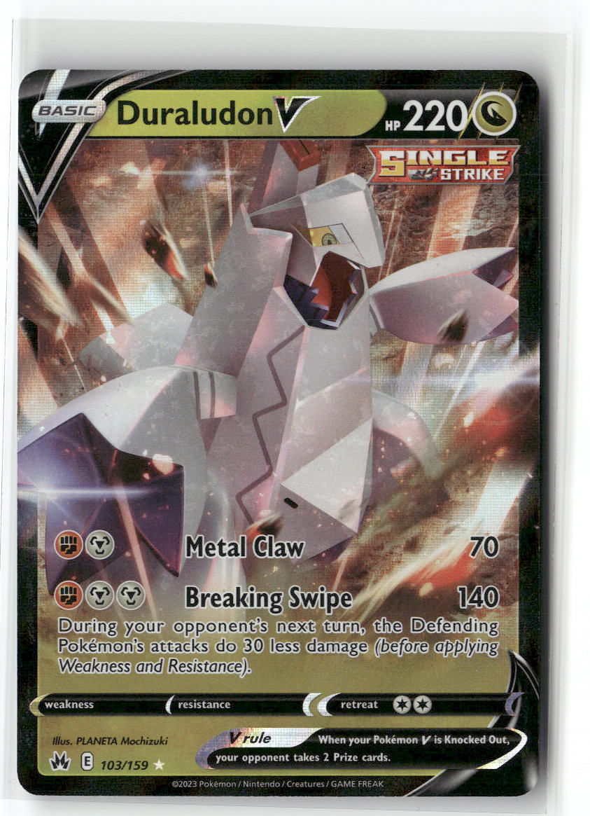 Duraludon V 103/159 – Crown Zenith Pokémon Card NM
