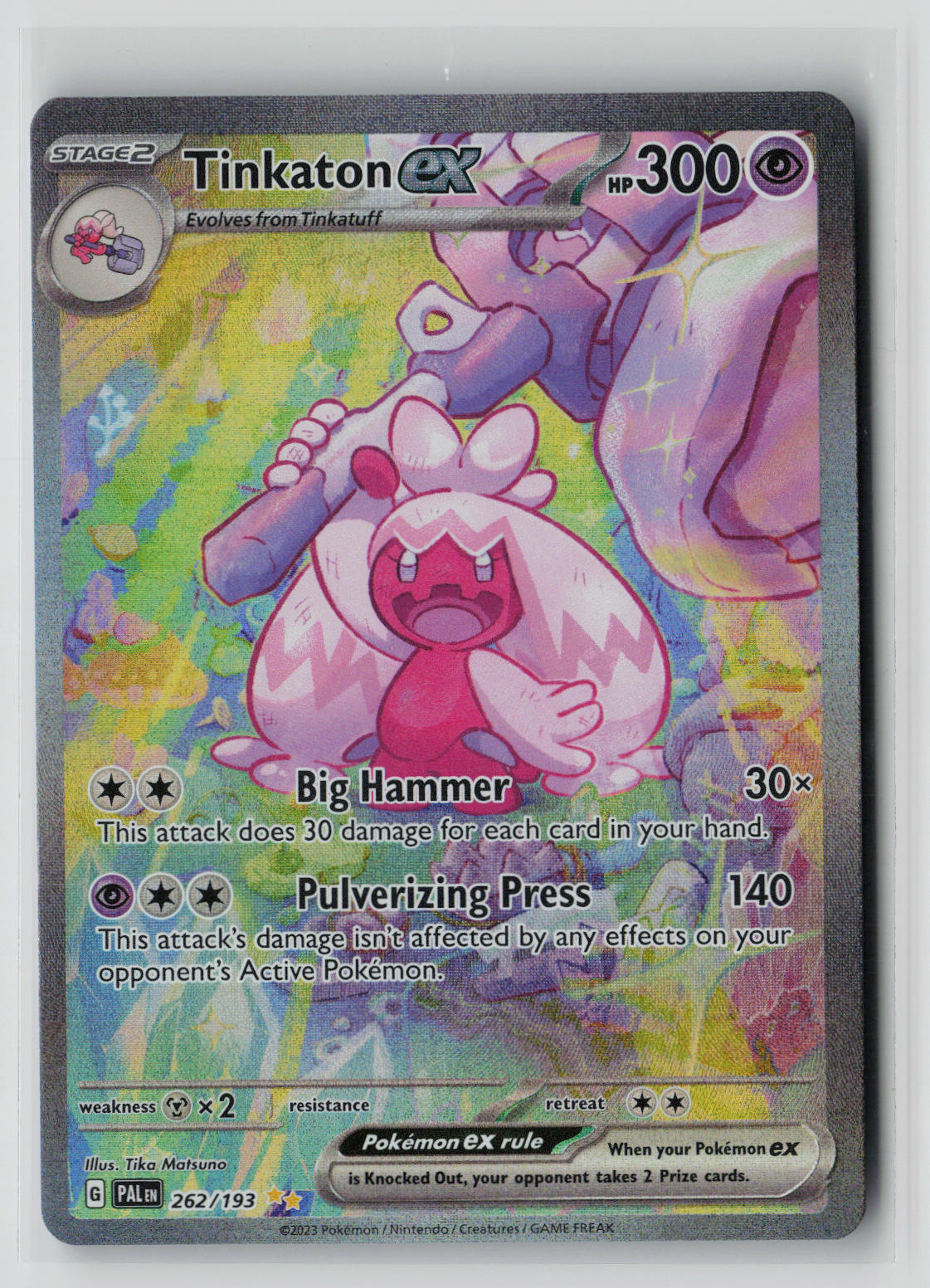 Tinkaton ex 262/193 – Paldea Evolved Pokémon Card NM