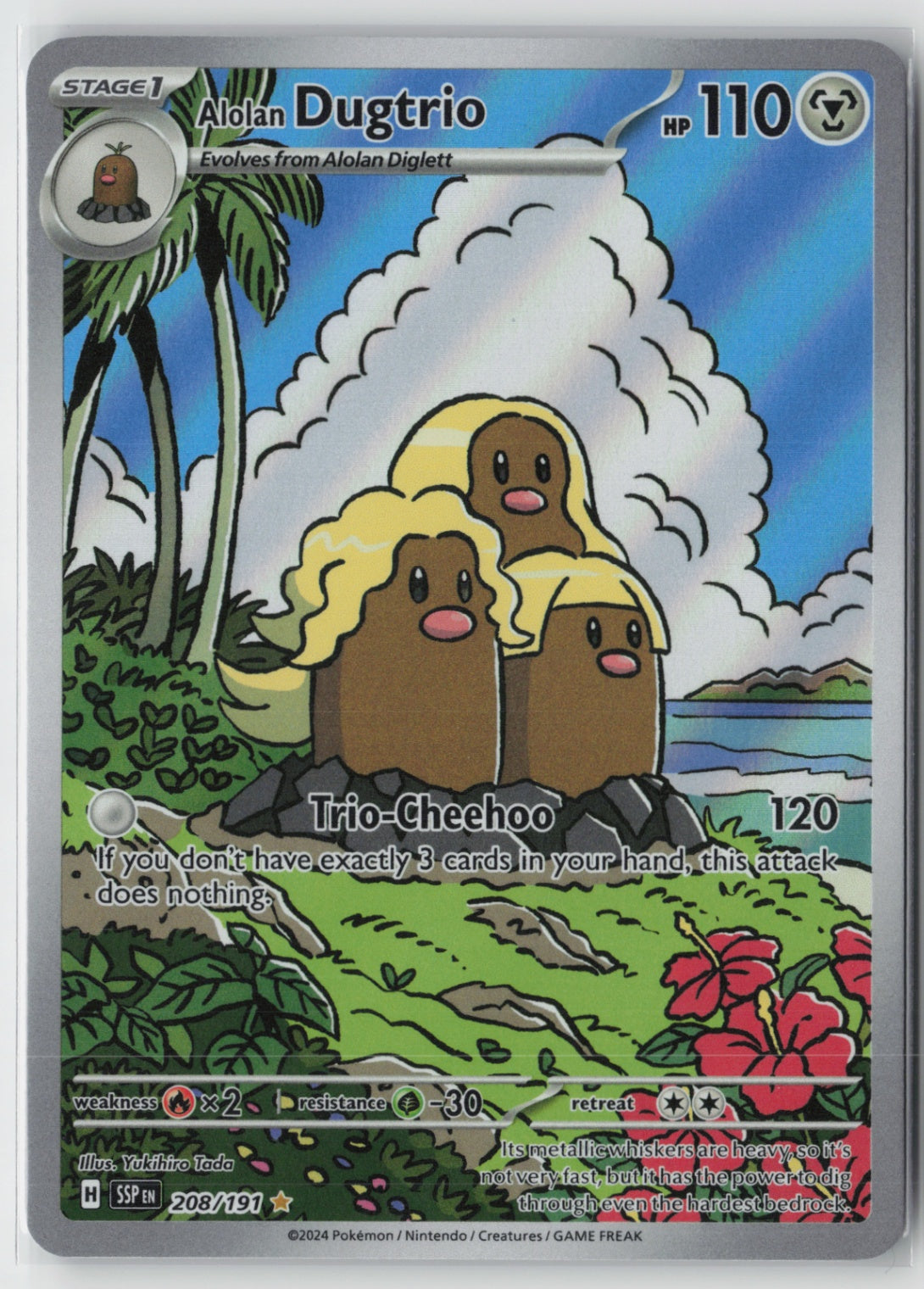 Alolan Dugtrio 208/191 – SV08: Surging Sparks Pokémon Card NM