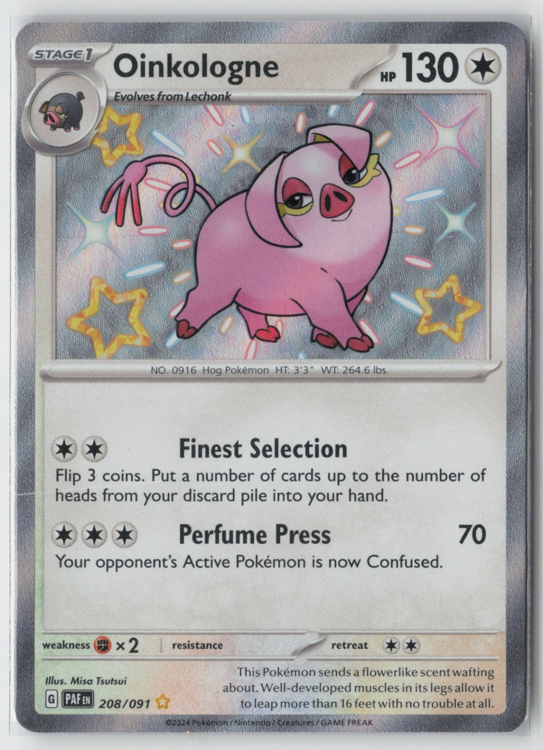 Oinkologne - 208/091 – SV: Paldean Fates Pokémon Card NM