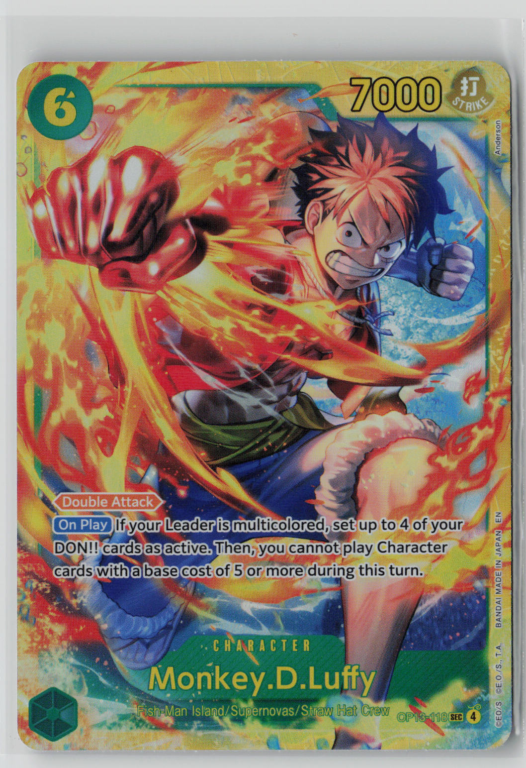Monkey.D.Luffy OP13-118 – Carrying On His Will NM