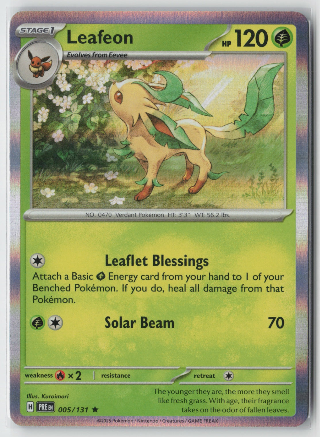 Leafeon 005/131 – SV: Prismatic Evolutions Pokémon Card NM