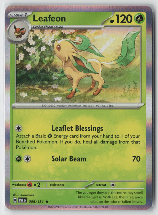 Leafeon 005/131 – SV: Prismatic Evolutions Pokémon Card NM