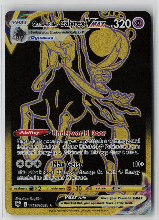 Shadow Rider Calyrex VMAX TG30/TG30 – Astral Radiance Pokémon Card NM