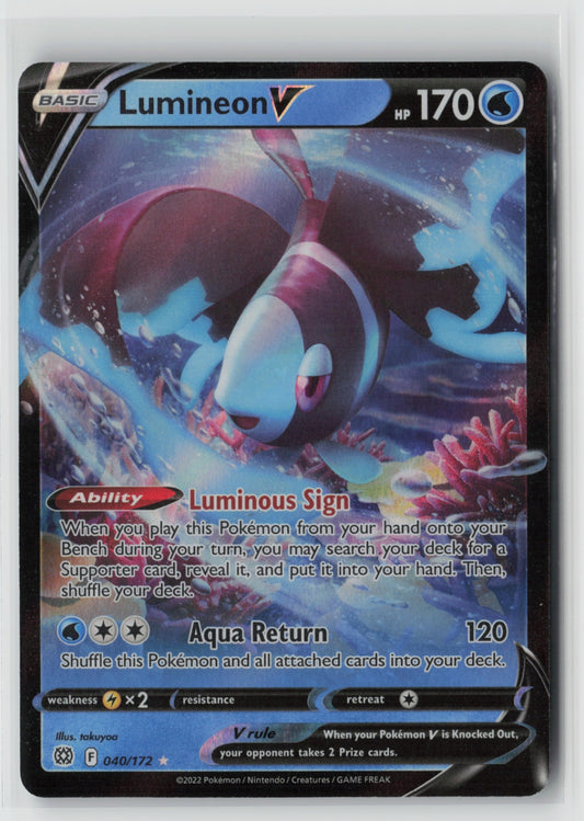 Lumineon V 040/172 – SWSH09: Brilliant Stars Pokémon Card NM