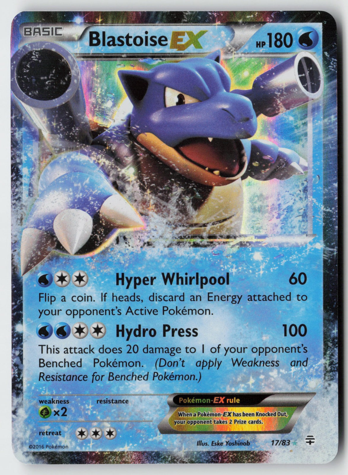 Blastoise EX 17/83 – Generations Pokémon Card NM