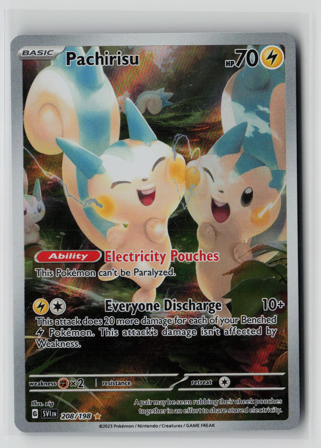 Pachirisu - 208/198 – Scarlet & Violet Base Set Pokémon Card NM