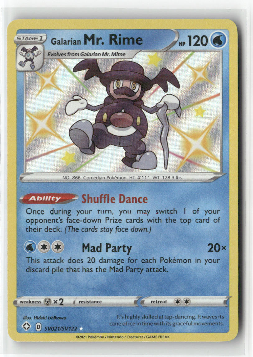 Galarian Mr. Rime SV021/SV122 – Shining Fates: Shiny Vault Pokémon Card NM