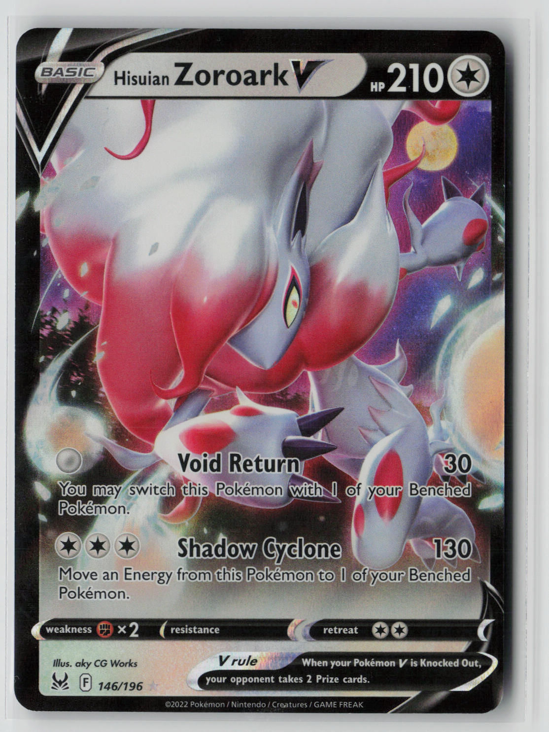 Hisuian Zoroark V 146/196 – Lost Origin Pokémon Card NM