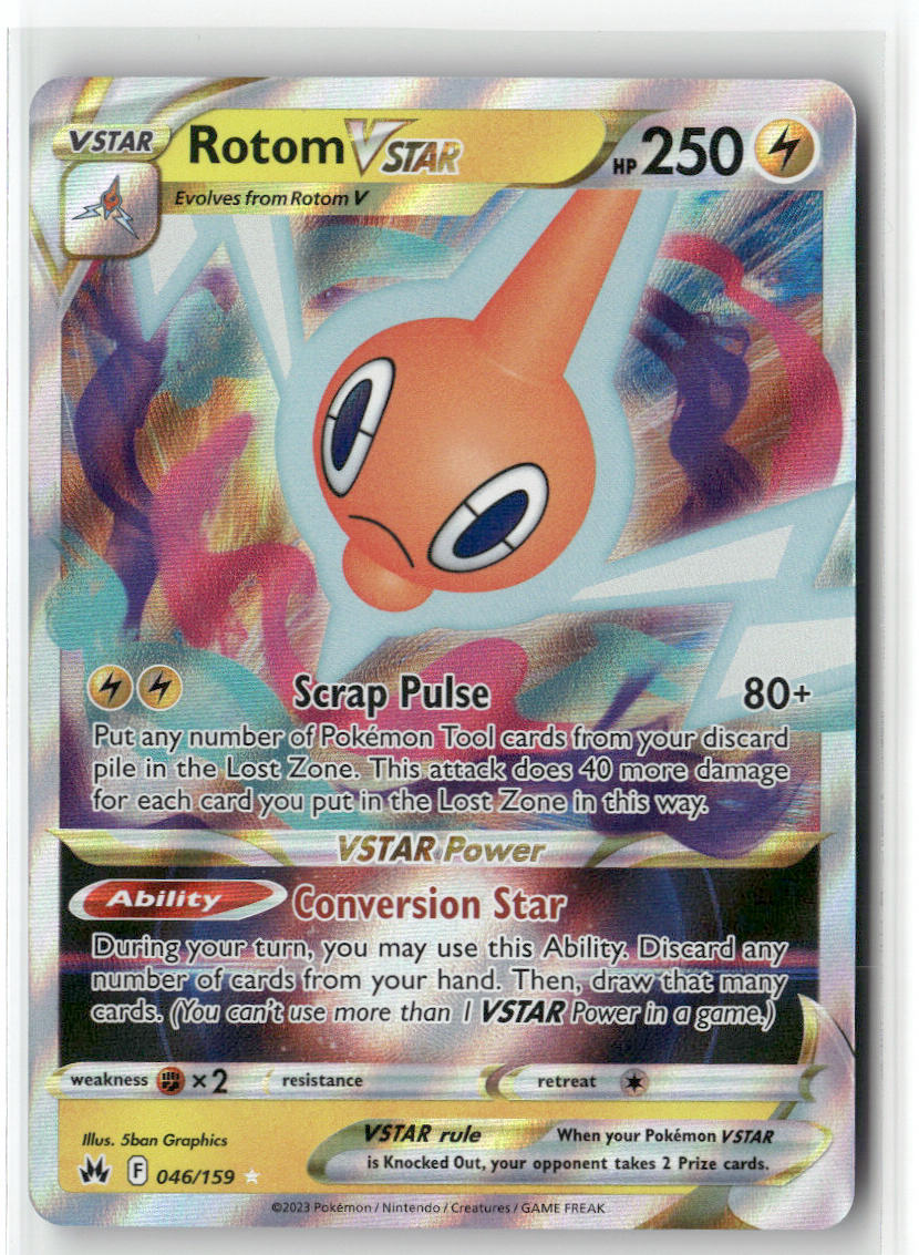 Rotom VSTAR 046/159 – Crown Zenith Pokémon Card NM