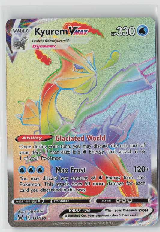 Kyurem VMAX (Secret) 197/196 – SWSH11: Lost Origin Pokémon Card NM
