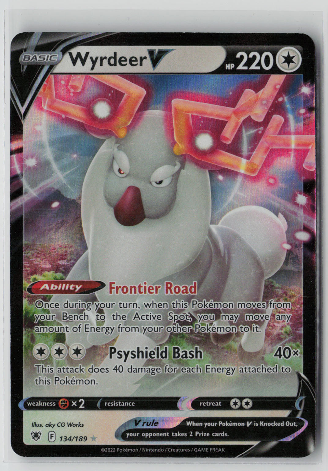 Wyrdeer V 134/189 – Astral Radiance Pokémon Card NM
