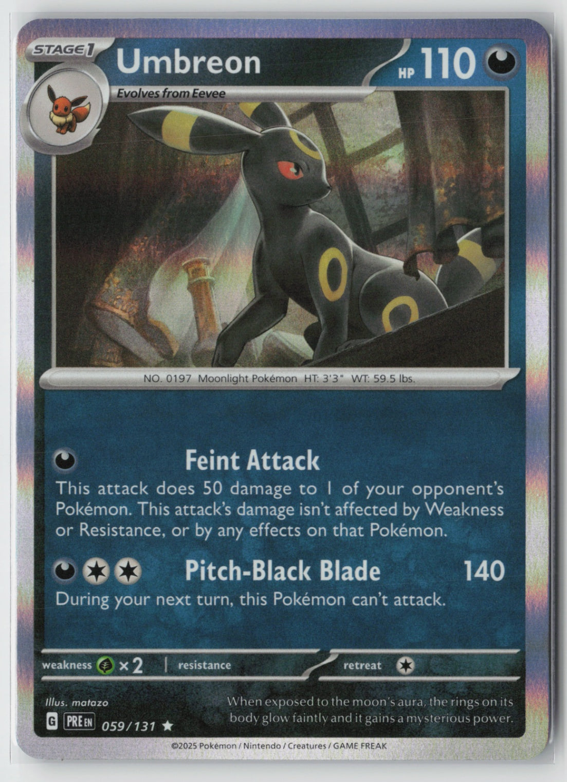 Umbreon 059/131 – SV: Prismatic Evolutions Pokémon Card NM