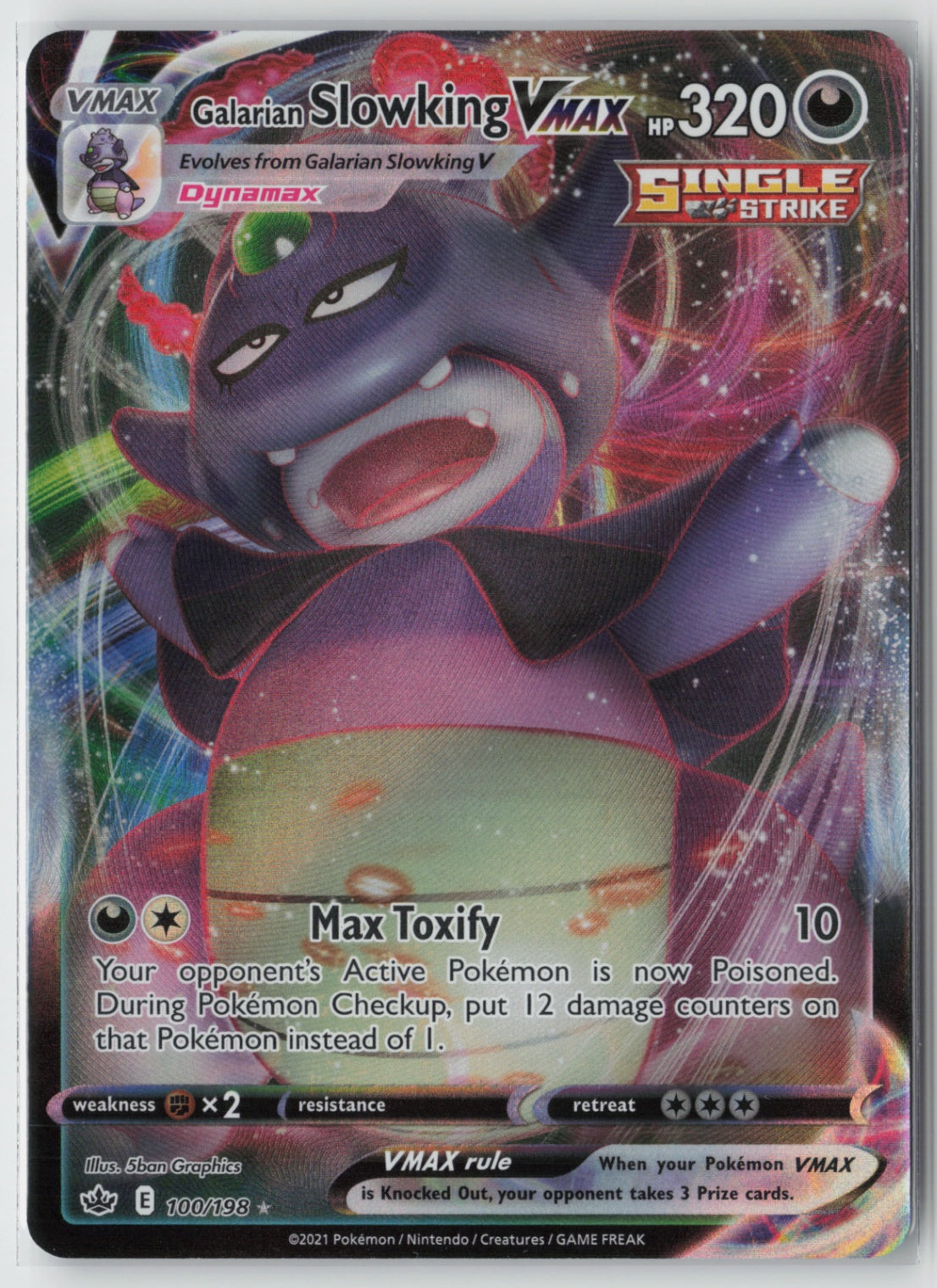 Galarian Slowking VMAX 100/198 – SWSH06: Chilling Reign Pokémon Card NM