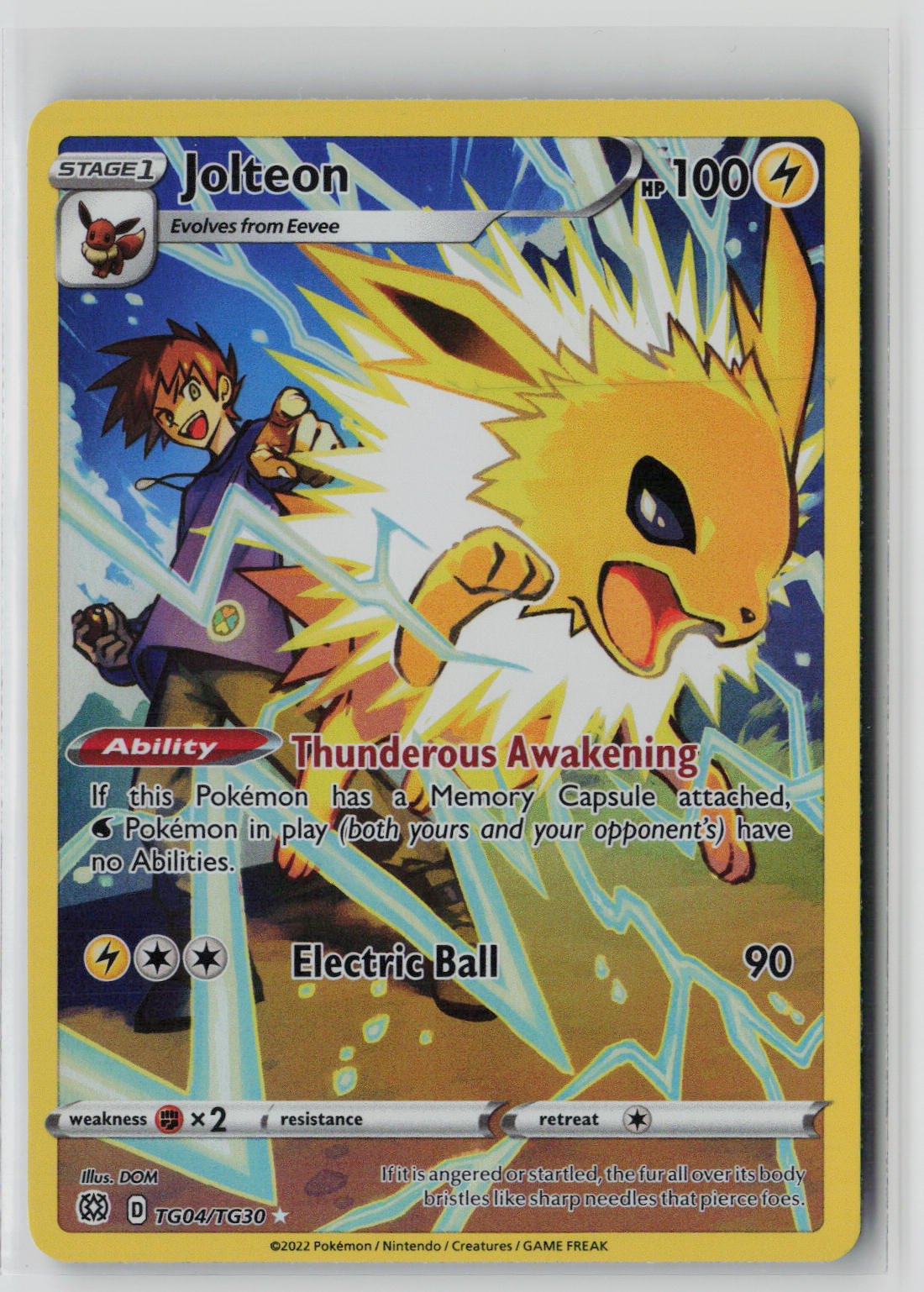 Jolteon TG04/TG30 – Brilliant Stars Trainer Gallery Pokémon Card NM
