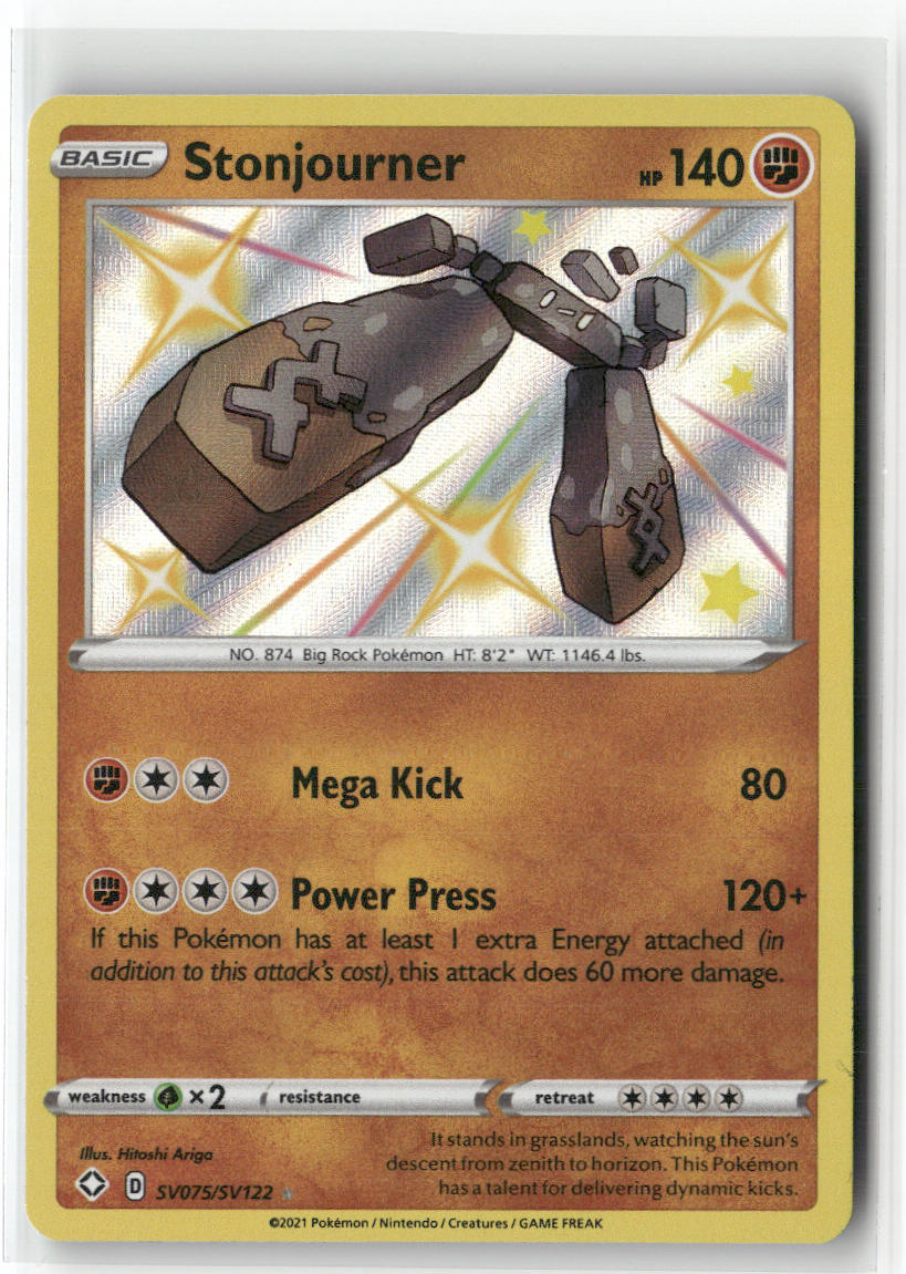 Stonjourner SV075/SV122 – Shining Fates: Shiny Vault Pokémon Card NM