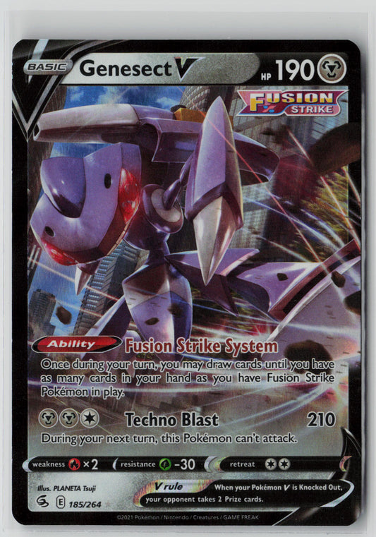 Genesect V 185/264 – Fusion Strike Pokémon Card NM