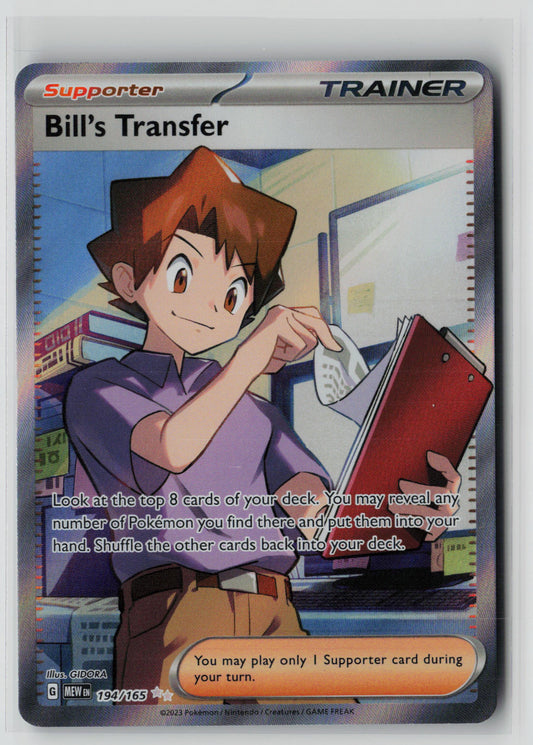 Bill's Transfer 194/165 – Scarlet & Violet 151 Pokémon Card NM