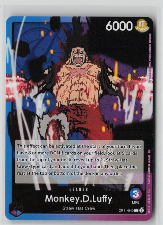 Monkey.D.Luffy OP11-040 – A Fist of Divine Speed NM