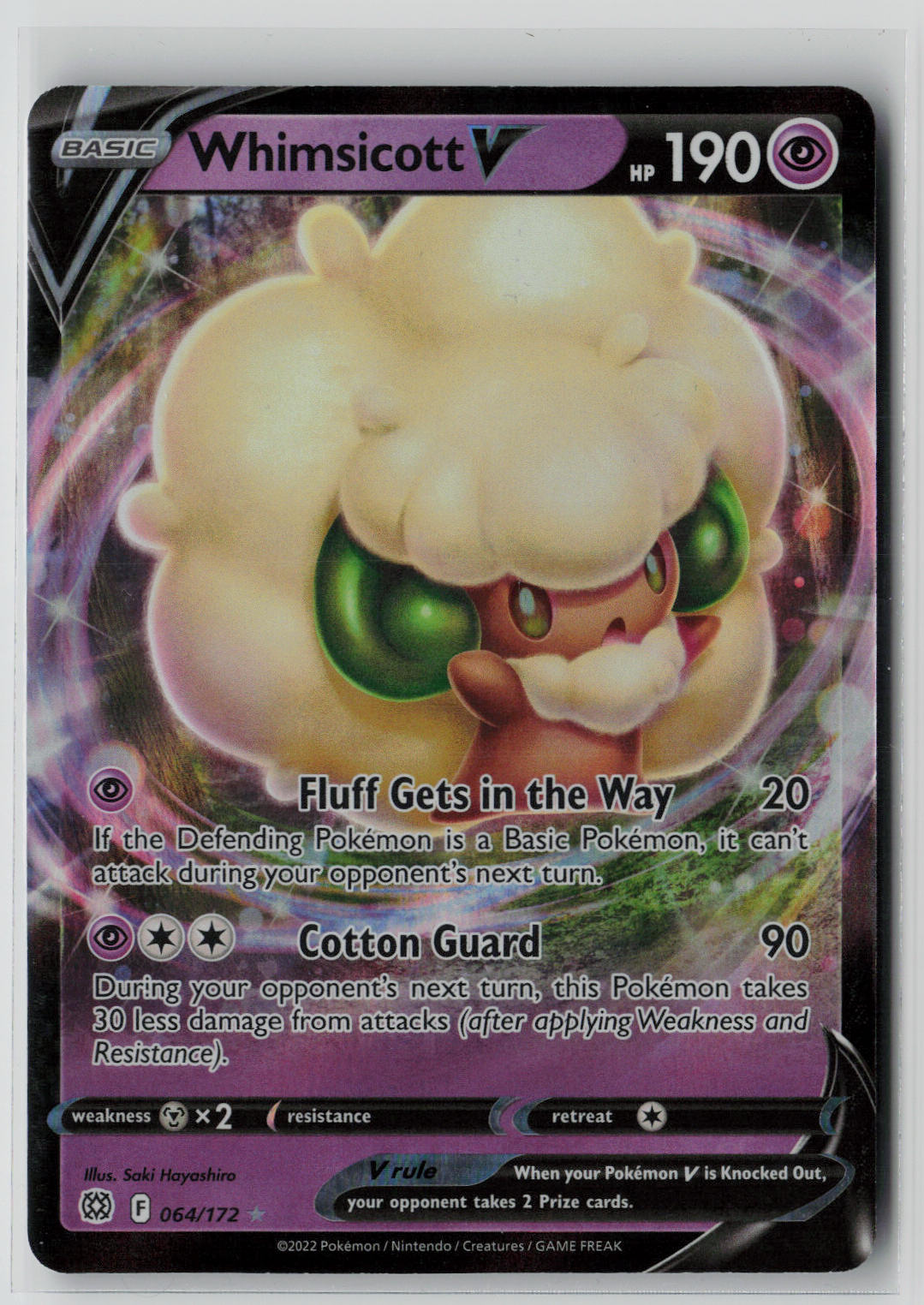 Whimsicott V 064/172 – Brilliant Stars Pokémon Card NM