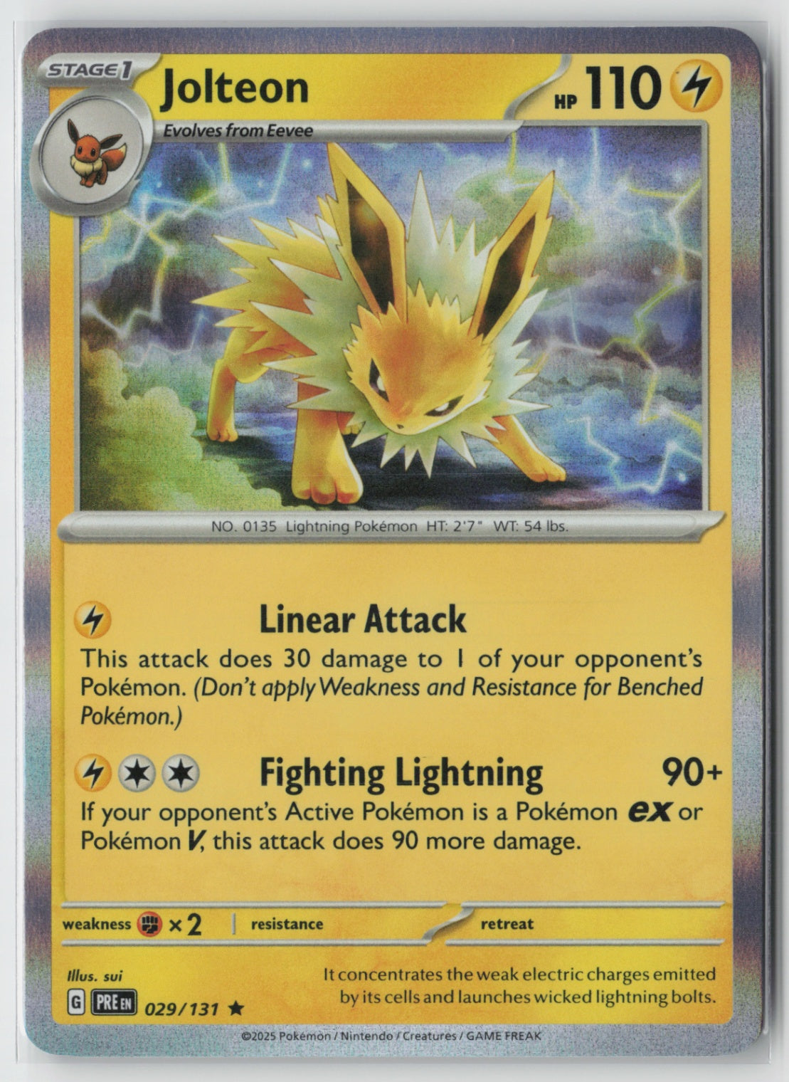 Jolteon 029/131 – SV: Prismatic Evolutions Pokémon Card NM