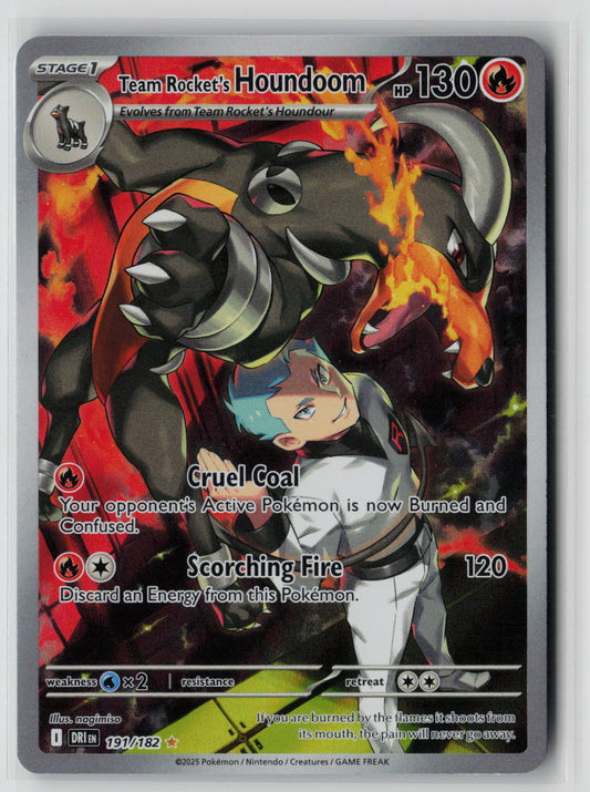 Team Rocket's Houndoom - 191/182 – Destined Rivals Pokémon Card NM