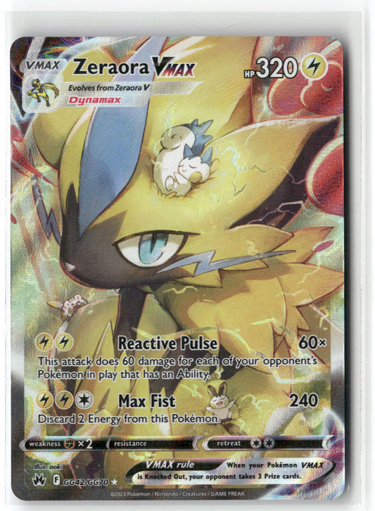 Zeraora VMAX GG42/GG70 – Crown Zenith Pokémon Card NM