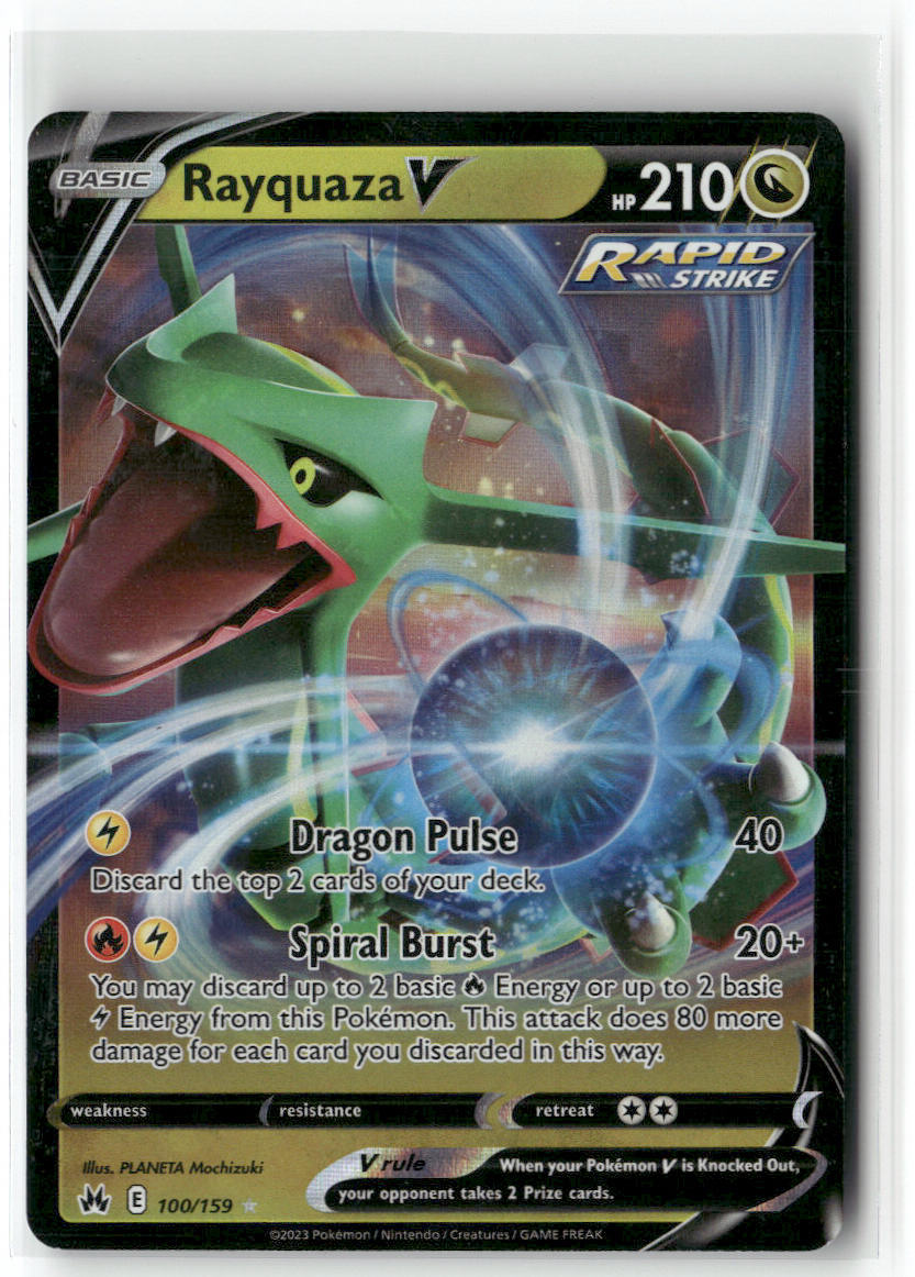 Rayquaza V 100/159 – Crown Zenith Pokémon Card NM