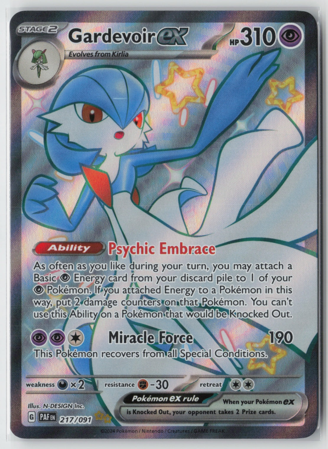 Gardevoir ex - 217/091 – SV: Paldean Fates Pokémon Card NM