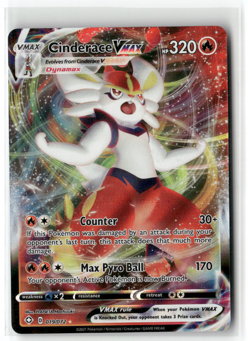 Cinderace VMAX 019/072 – Shining Fates Pokémon Card NM