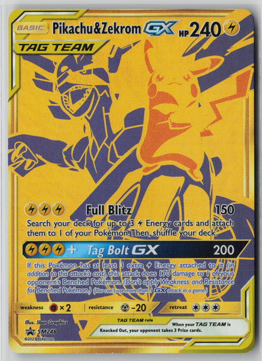 Pikachu & Zekrom GX - SM248 – SM Promos Pokémon Card NM