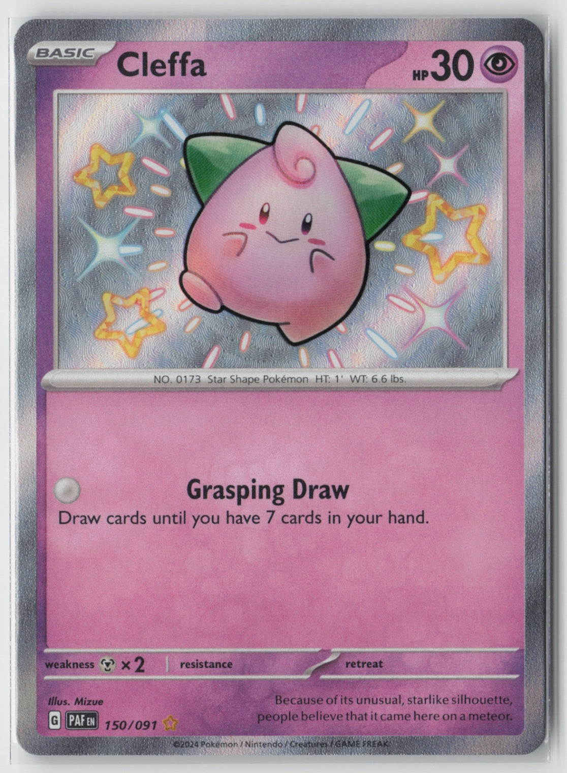 Cleffa 150/091 – SV: Paldean Fates Pokémon Card NM