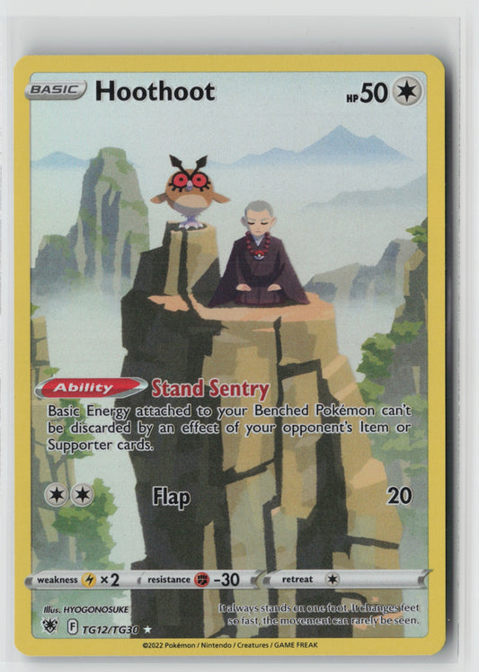 Hoothoot TG12/TG30 – SWSH10: Astral Radiance Trainer Gallery Pokémon Card NM