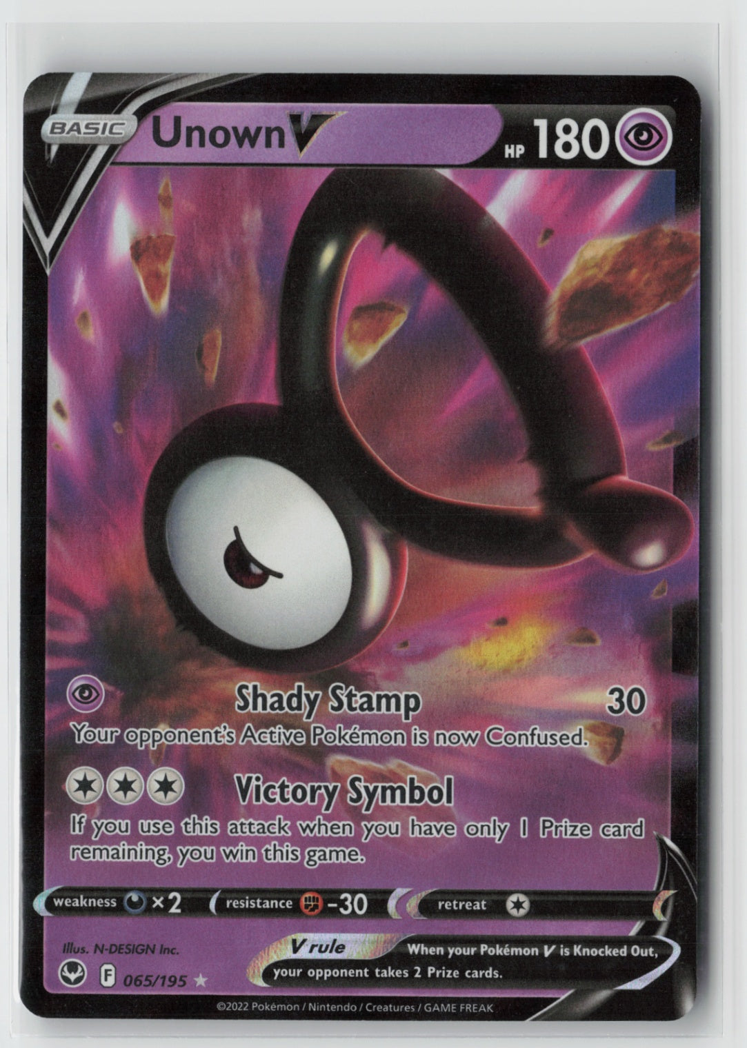 Unown V 065/195 – SWSH12: Silver Tempest Pokémon Card NM