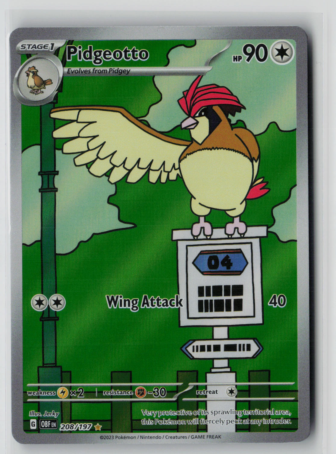 Pidgeotto 208/197 – Obsidian Flames Pokémon Card NM
