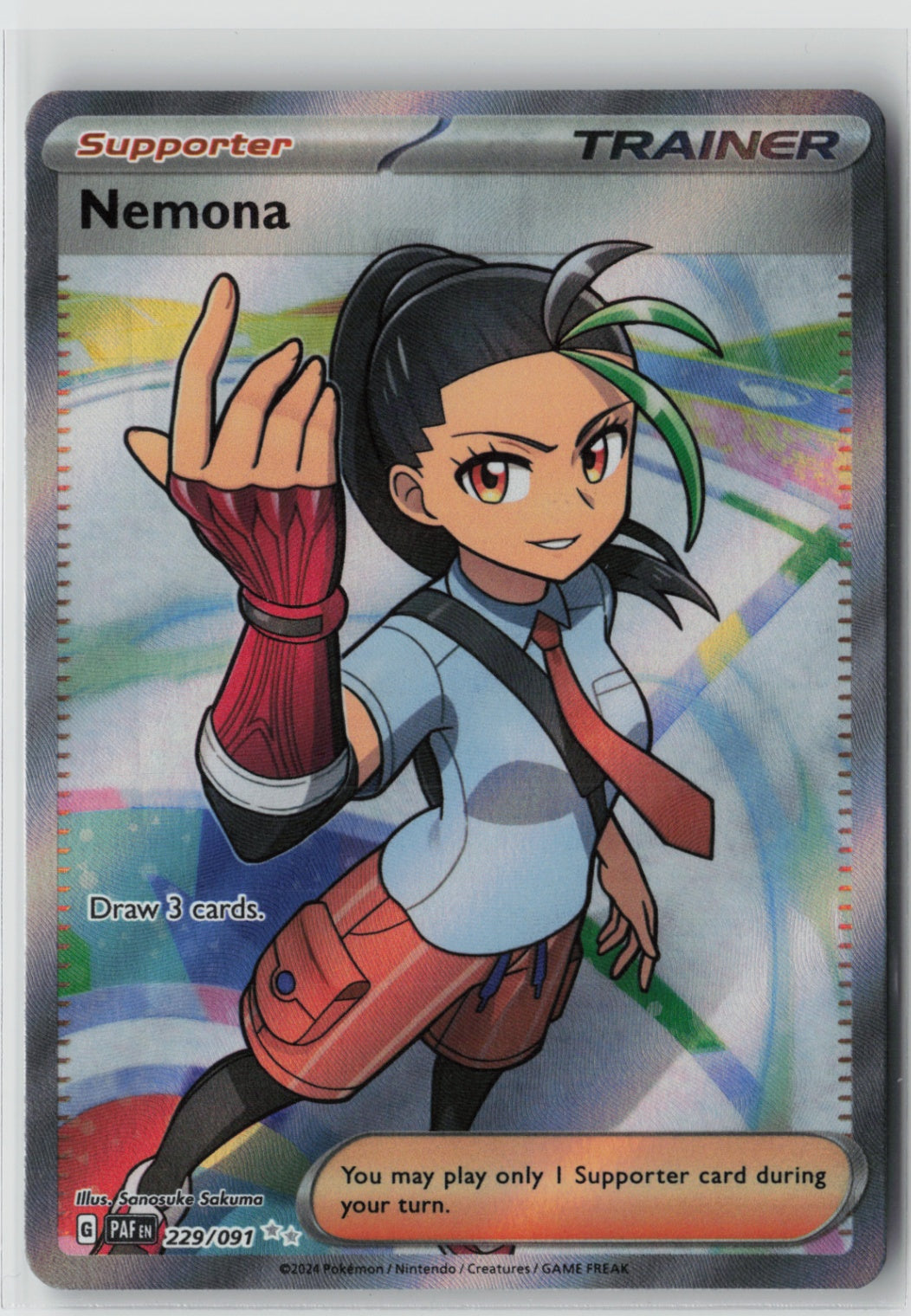 Nemona - 229/091 – SV: Paldean Fates Pokémon Card NM