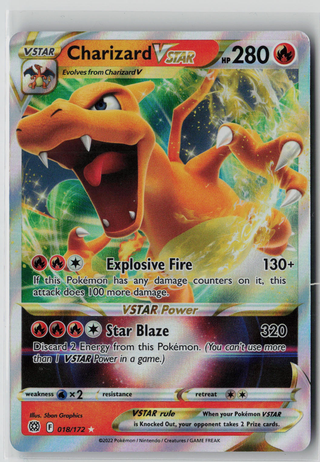 Charizard VSTAR 018/172 – Brilliant Stars Pokémon Card NM