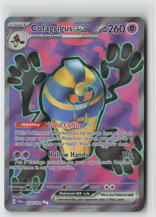 Cofagrigus ex - 224/182 – SV04: Paradox Rift Pokémon Card NM