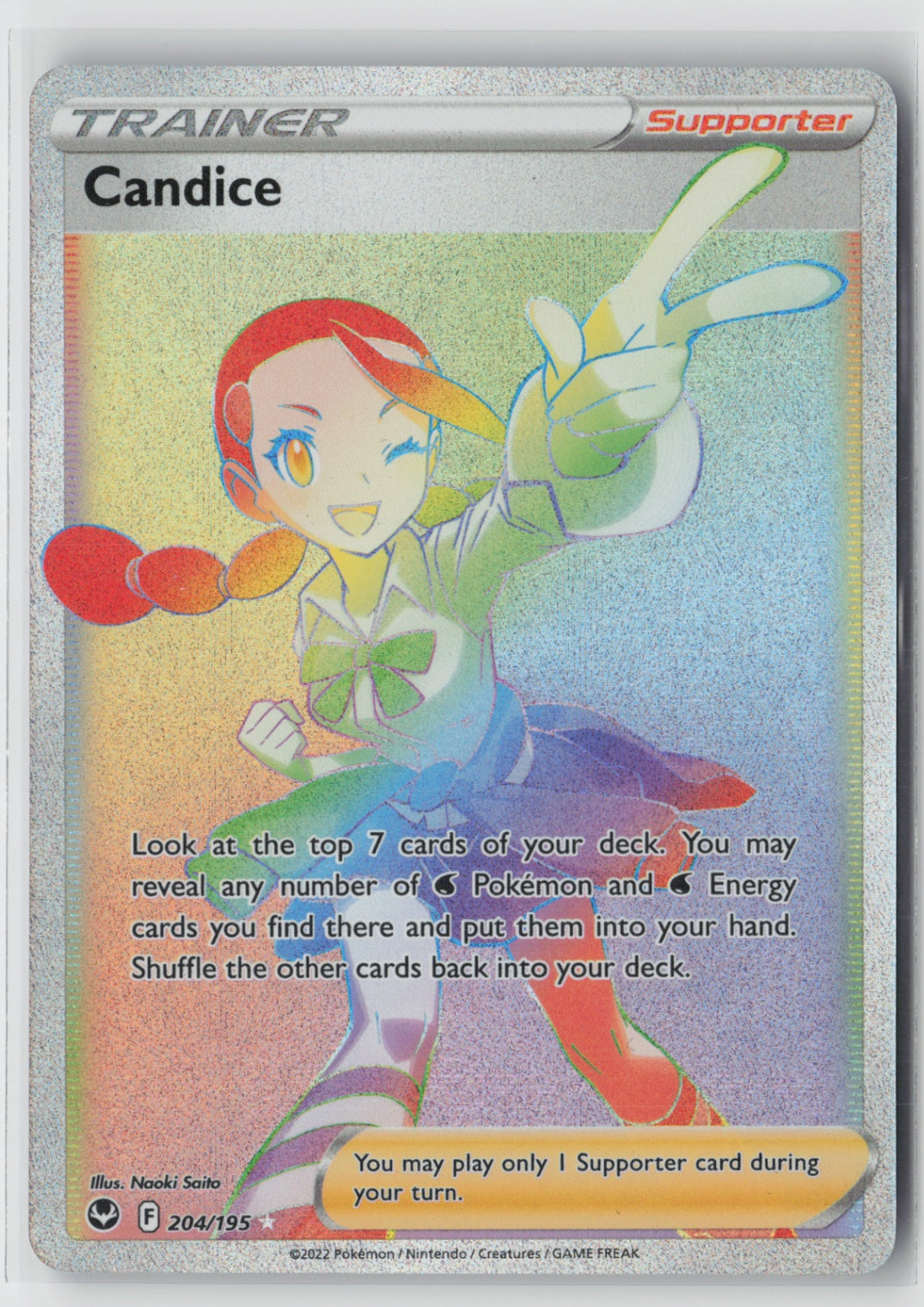 Candice (Secret) 204/195 – SWSH12: Silver Tempest Pokémon Card NM