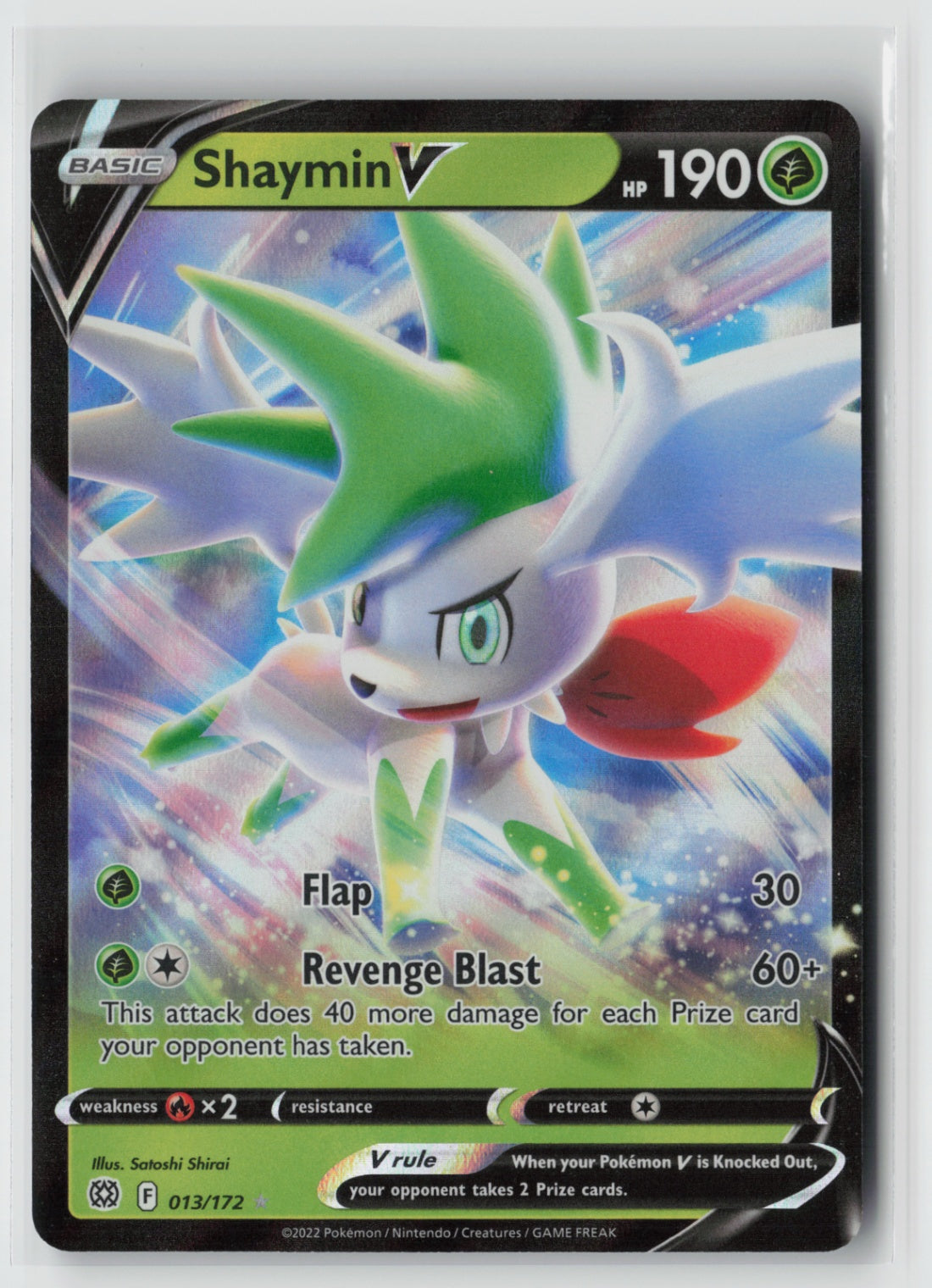 Shaymin V 013/172 – SWSH09: Brilliant Stars Pokémon Card NM