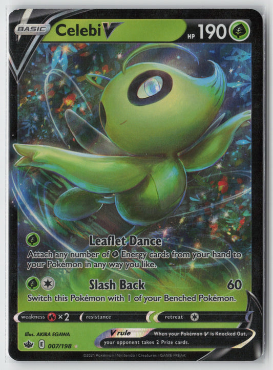 Celebi V 007/198 – SWSH06: Chilling Reign Pokémon Card NM