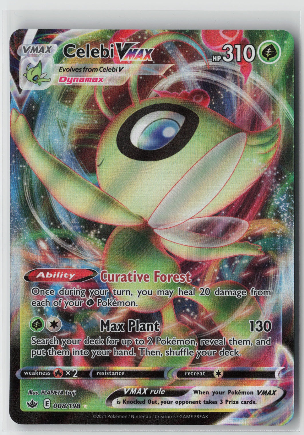 Celebi VMAX 008/198 – SWSH06: Chilling Reign Pokémon Card NM